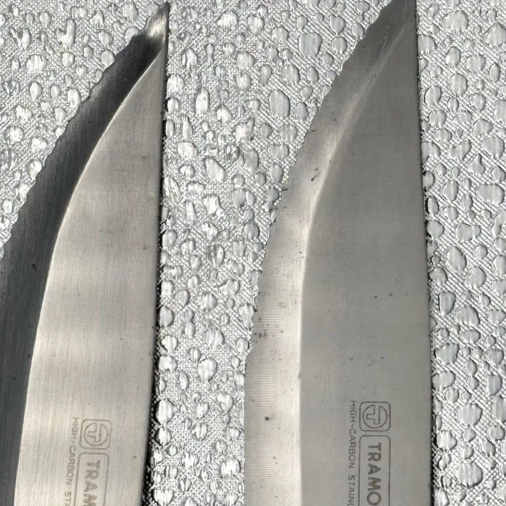Tramontina 4‎ Set Steak Knives High Carbon Stainless Wood Handle 4.75